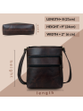 Buffalo Leather Crossbody Handbag Women's Hobo Bag Vintage Small Sling Crossover